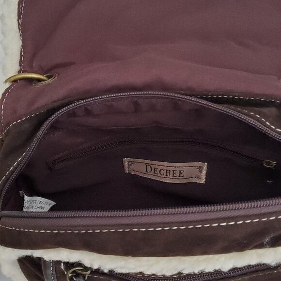 NWT "Decree" Sherpa Trim Purse - Picture 8 of 14